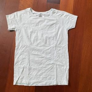 Athleta Girl Power Up Short Sleeve Shirt in White Girls Size L/12